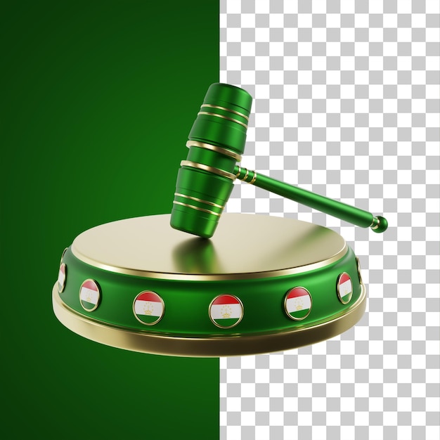 PSD justice tadjikistan flag 3d rendering