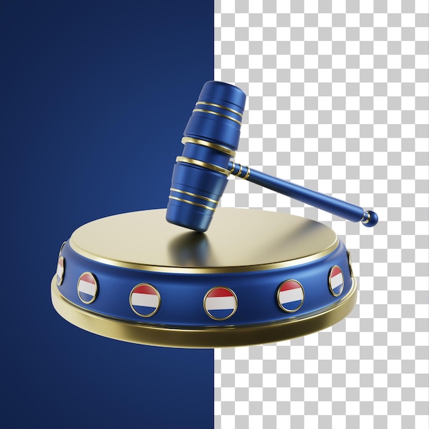 PSD justicia países bajos bandera 3d rendering