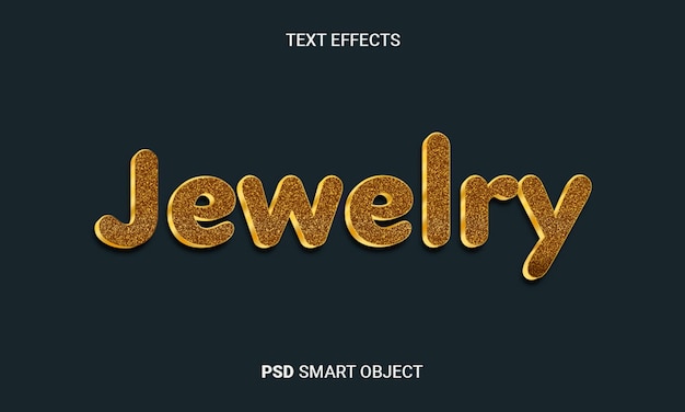 Jwelry Effet De Texte 3d Modifiable Psd