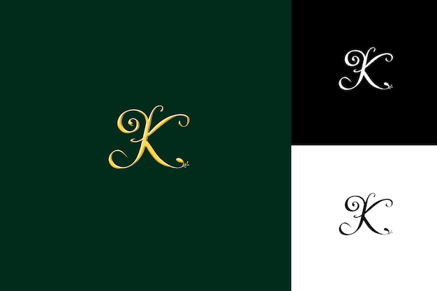 K con letra Wordmark Diseño de logotipo Estilo con K en forma de ilustración Diseños vectoriales de logotipo