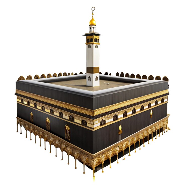 PSD kaaba aislada en un fondo transparente