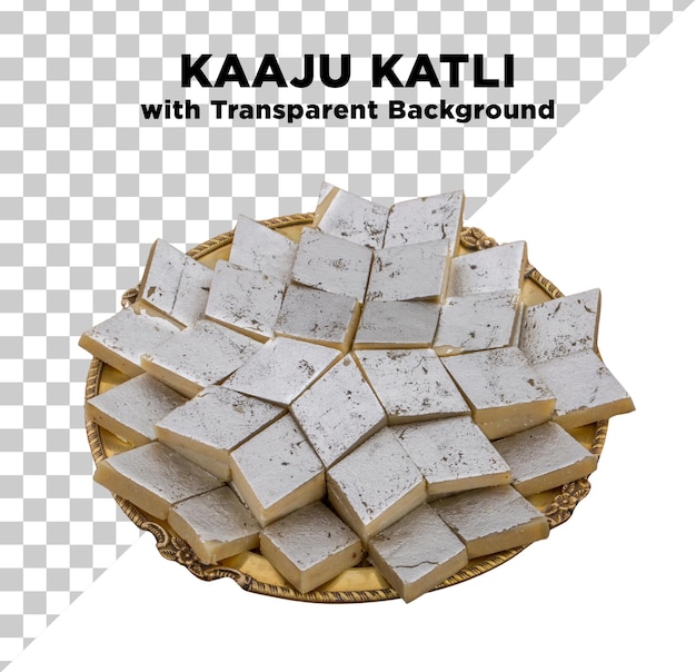 PSD kaaju katli barfi plato dulce postre foto psd con fondo transparente