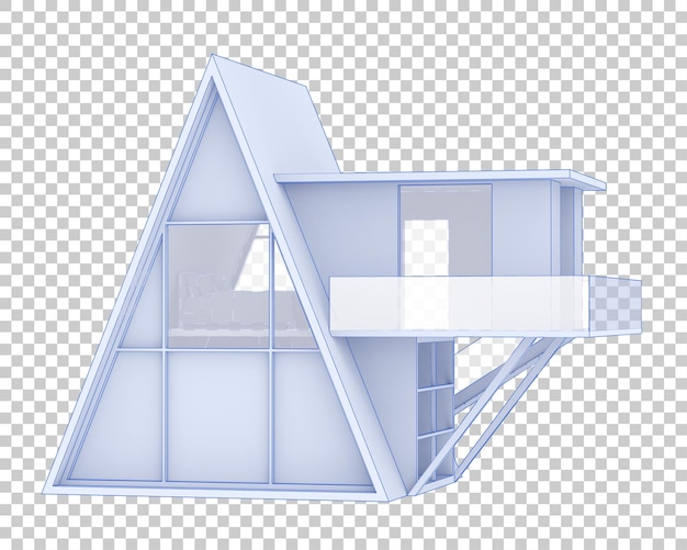 Kabine isoliert auf transparentem Hintergrund 3D-Darstellung