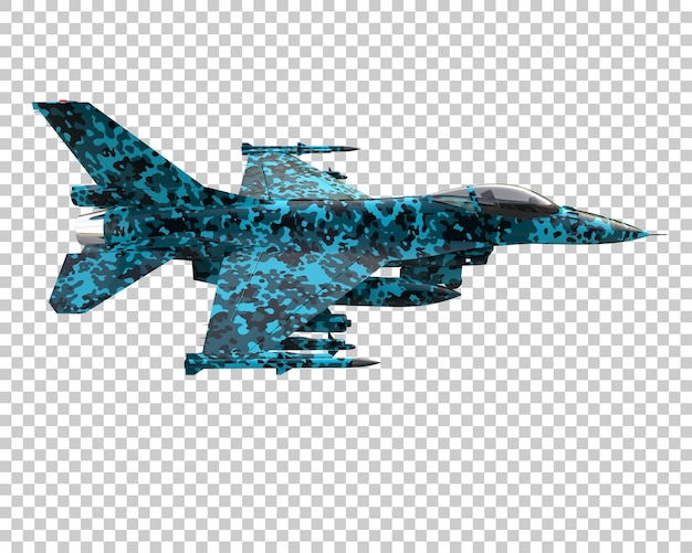 Kämpferflugzeug isoliert auf dem Hintergrund 3D-Rendering-Illustration
