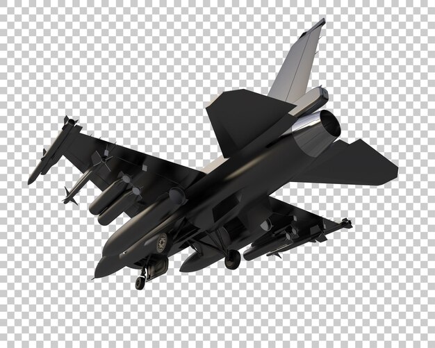 Kämpferflugzeug isoliert auf dem hintergrund 3d-rendering-illustration