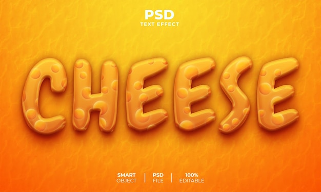 Käse 3d bearbeitbarer Texteffekt