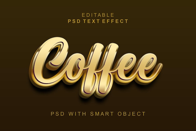 Kaffee 3D-Texteffekt