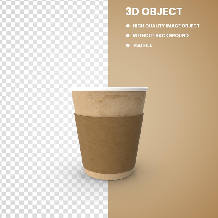 PSD kaffee im pappbecher
