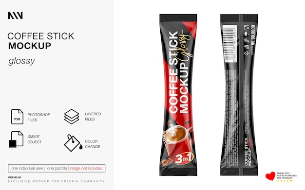 PSD kaffee-stick-mockup