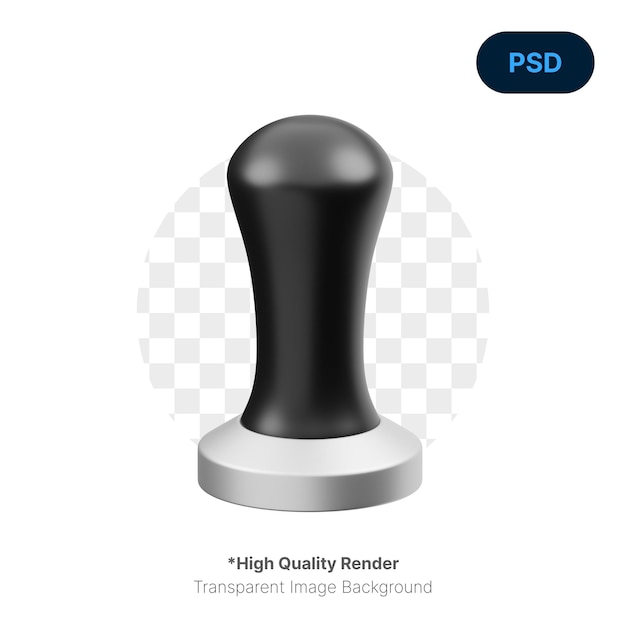 PSD kaffee tamper 3d icon premium psd