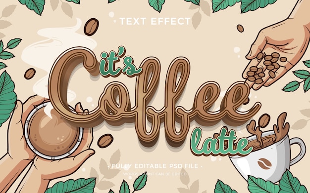 Kaffee-Text-Effekt.