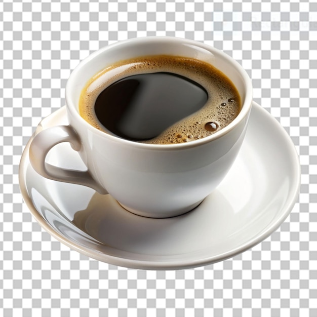 PSD kaffeebecher auf durchsichtigem hintergrund