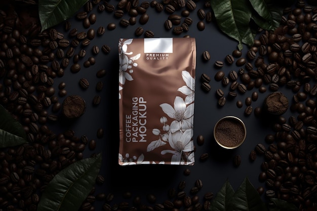 Kaffeebeutel-Branding-Design-Schaufenster