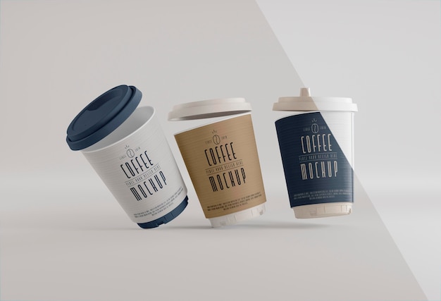 PSD kaffeebranding mit tassenmodell