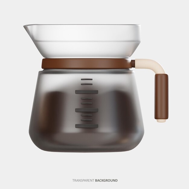 Kaffeekanne 3D-Symbol