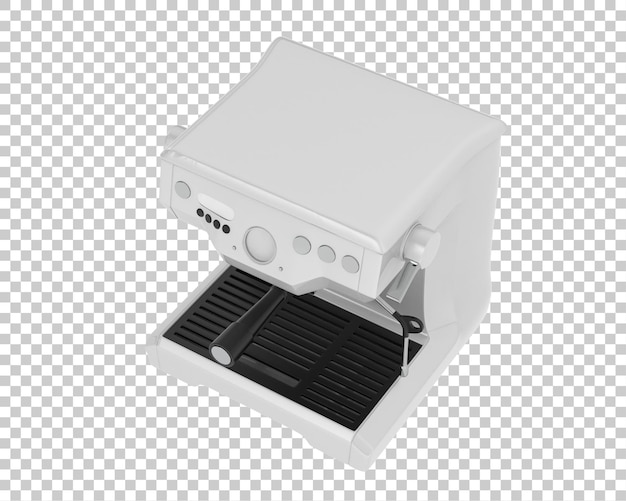 Kaffeemaschine isoliert auf dem Hintergrund 3D-Rendering-Illustration
