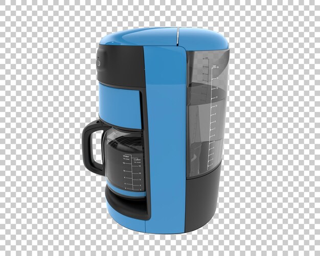 Kaffeemaschine isoliert auf durchsichtigem Hintergrund 3D-Rendering-Illustration