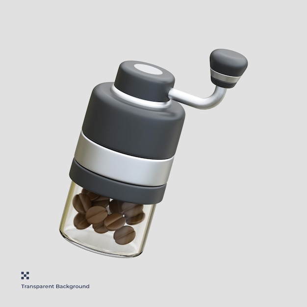 PSD kaffeemühle 3d-darstellung
