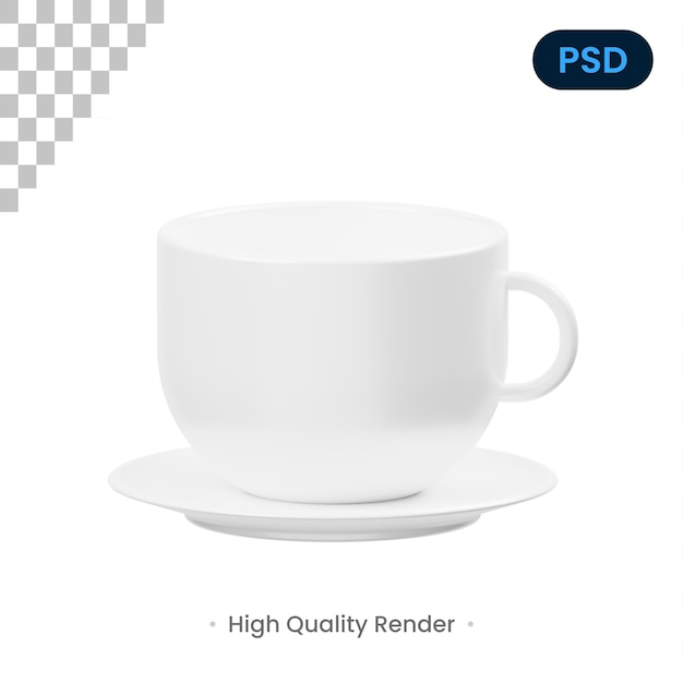 Kaffeetasse 3d icon premium psd