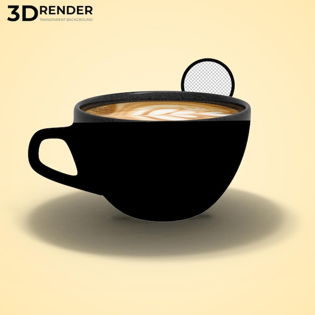 Kaffeetasse 3d-render isoliert