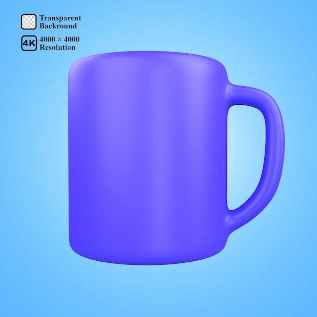 PSD kaffeetasse 3d-symbol