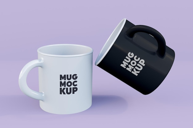 Kaffeetasse Design Mockup Tempel