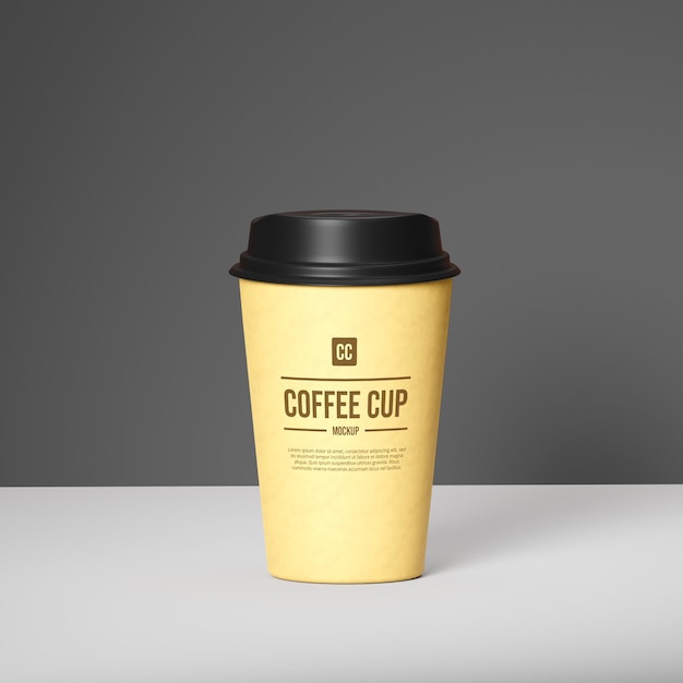 Kaffeetasse Karton Mockup