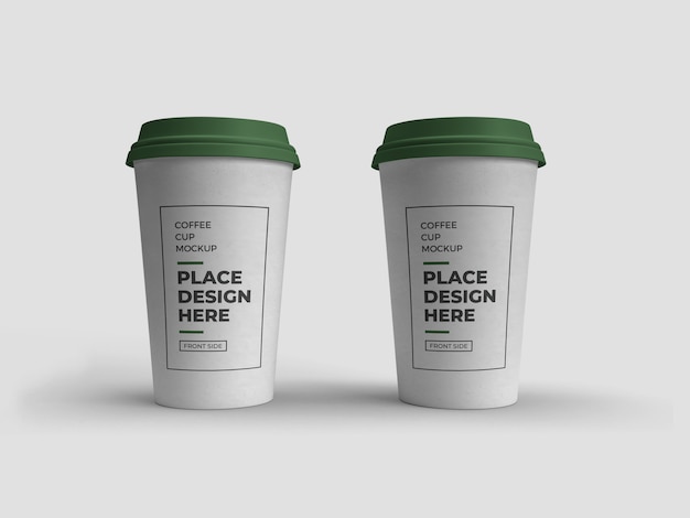 Kaffeetasse Verpackung Modell isoliert