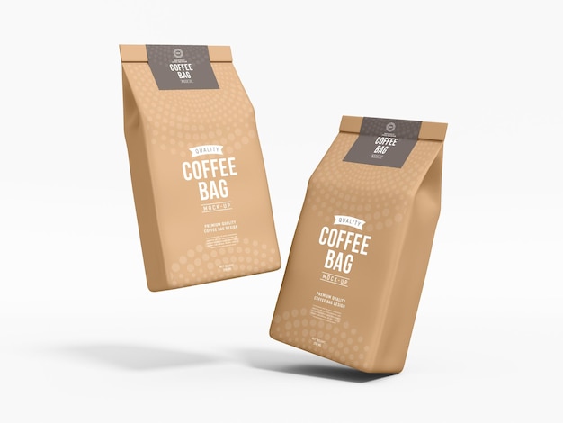 Kaffeetüte aus Papier mit Etikettenverpackungsmodell