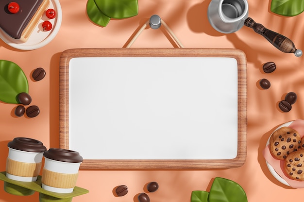 Kaffeezeit Verkäufe leere Banner Hintergrund