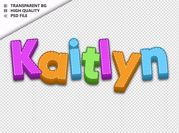 PSD kaitlyn typographie text farbiges handwerk frühlings-psd durchsichtig