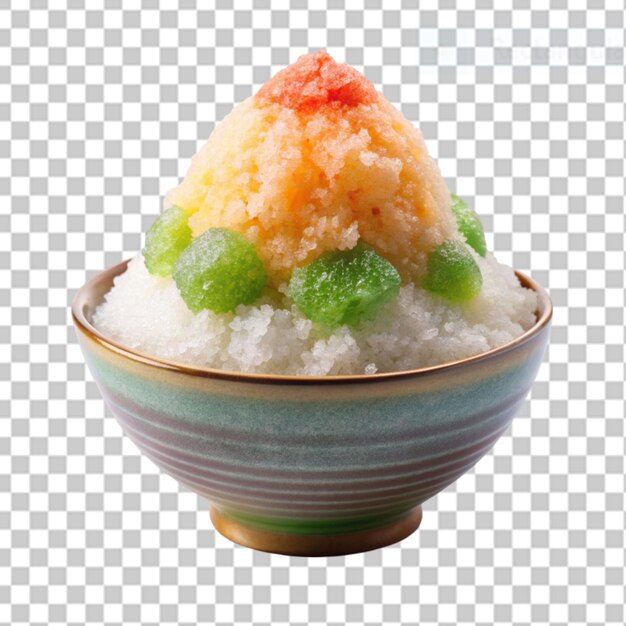 PSD kakigori sur un fond transparent