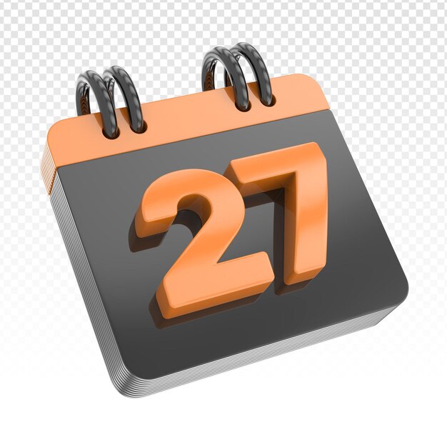 Kalender 3D des Tages rendern