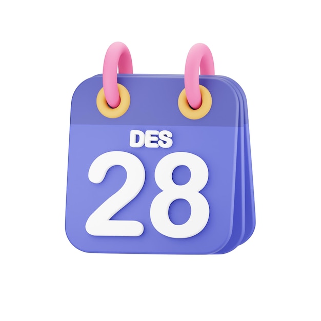 Kalender 3d-icon-büro