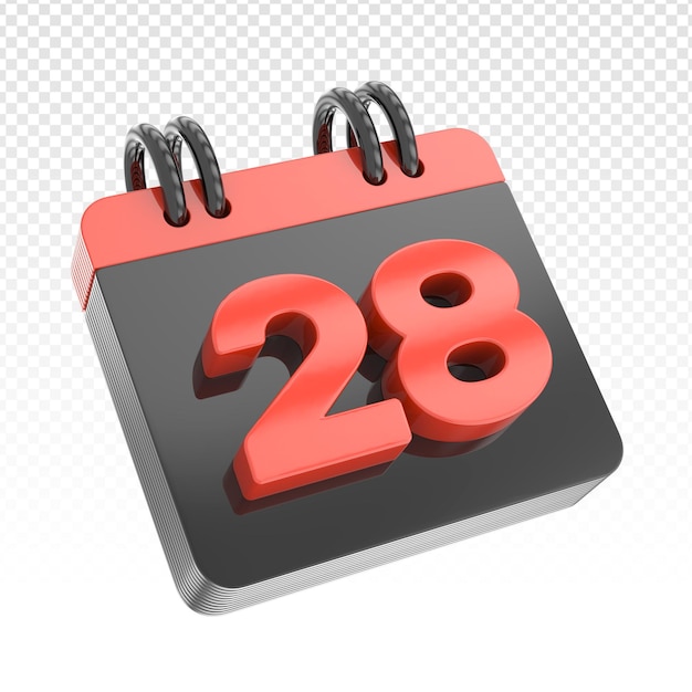 Kalender 3D-Rendering
