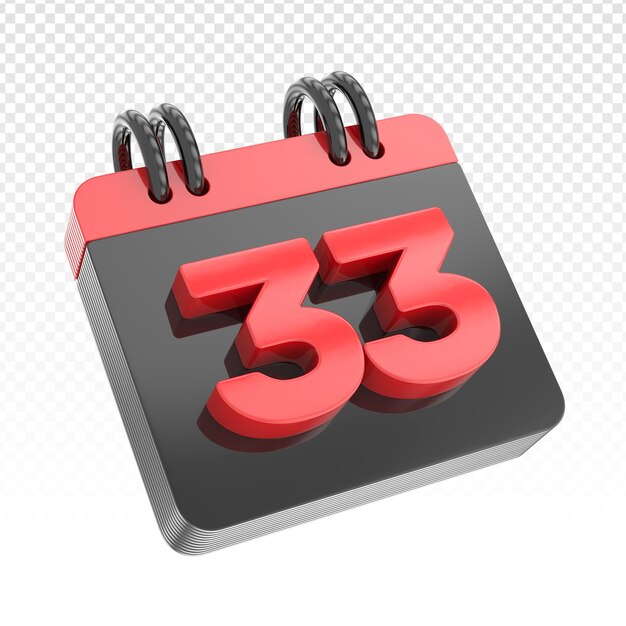 Kalender 3D-Rendering