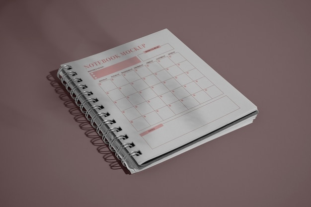 Kalender- und Planer-Notizbuch-Mock-up