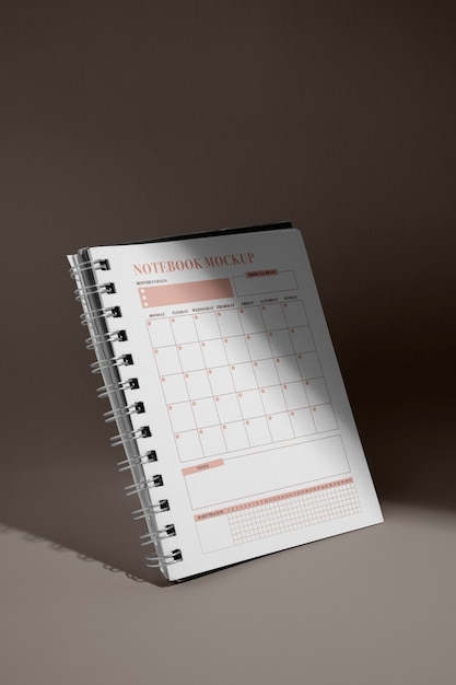Kalender- und Planer-Notizbuch-Mock-up