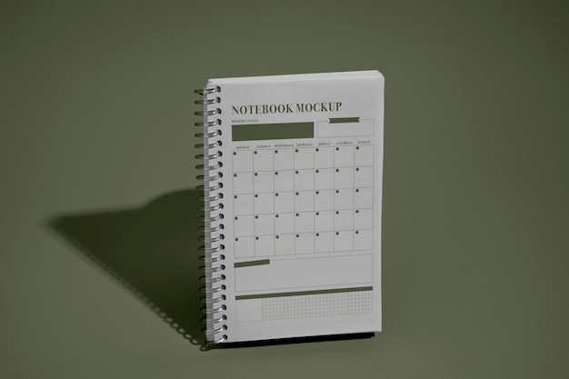 Kalender- und Planer-Notizbuch-Mock-up