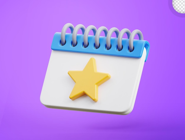 Kalender Vorgestellte 3D-Symbolillustration