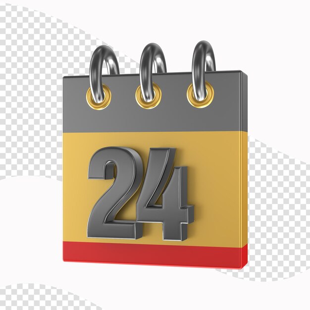 Kalendersymbol Isolierte 3D-Darstellung