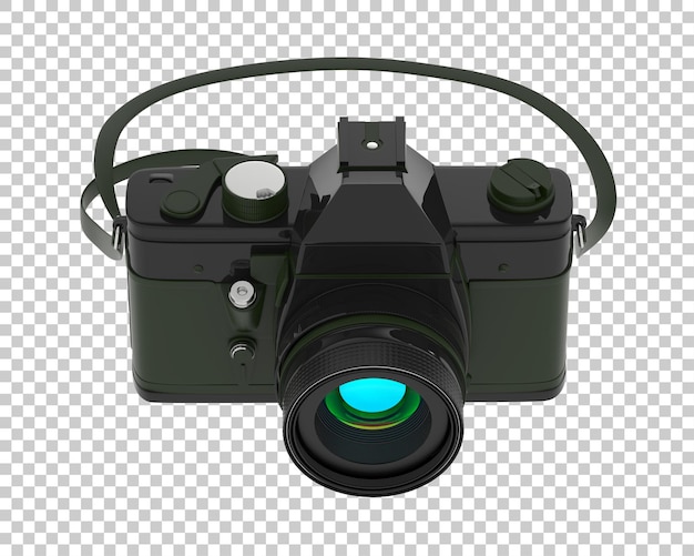 Kamera digital yang diisolasi pada ilustrasi render 3D latar belakang transparan