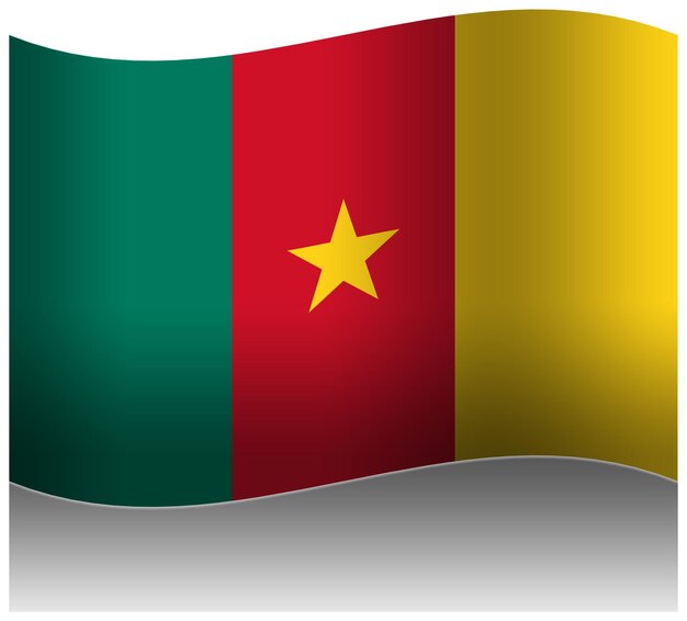 Kamerun-wellenflagge 3d