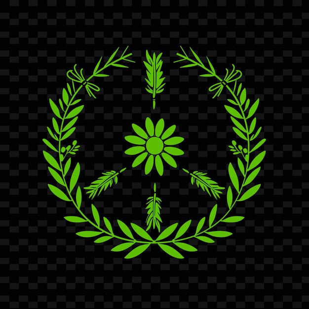 PSD kamilleblumenkrans emblem logo mit dekorativen pfeilen eine natur kräuter vektor design kollektionen