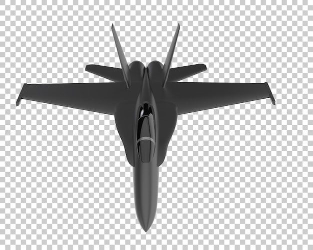 Kampfflugzeug isoliert auf transparentem Hintergrund 3D-Rendering-Illustration