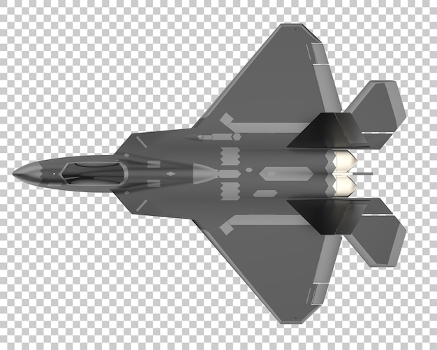 Kampfflugzeug isoliert auf transparentem Hintergrund 3D-Rendering-Illustration