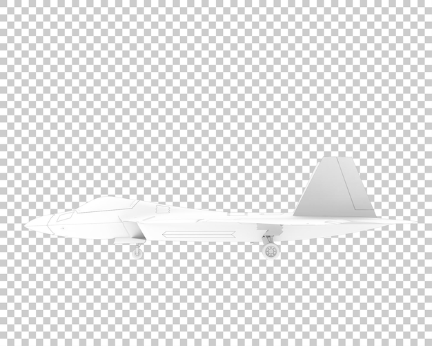 Kampfflugzeug isoliert auf transparentem Hintergrund 3D-Rendering-Illustration
