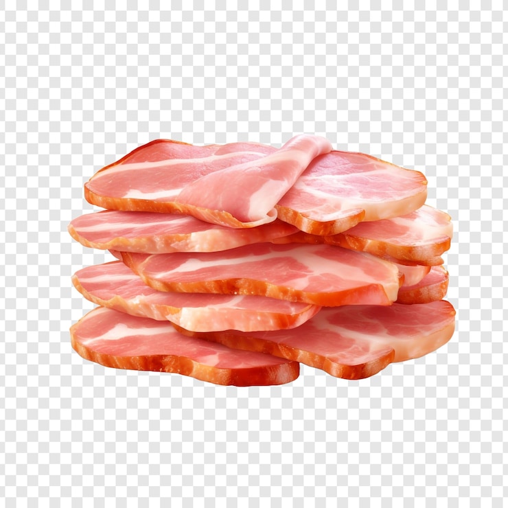 PSD kanadischer speck auf durchsichtigem hintergrund