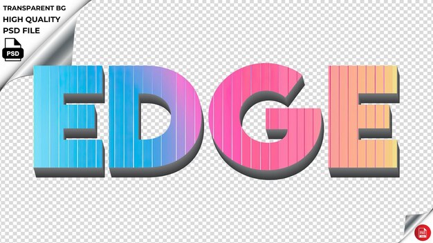 PSD kanten typographie regenbogen farbenfroher text textur psd transparent