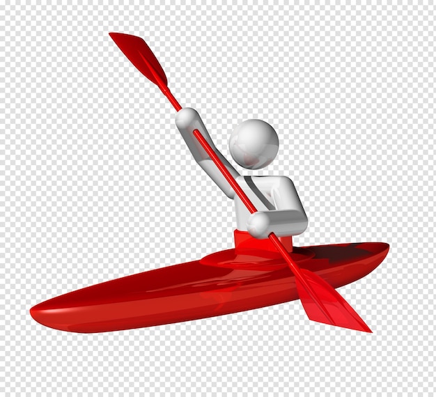 Kanuslalom 3D-Symbol